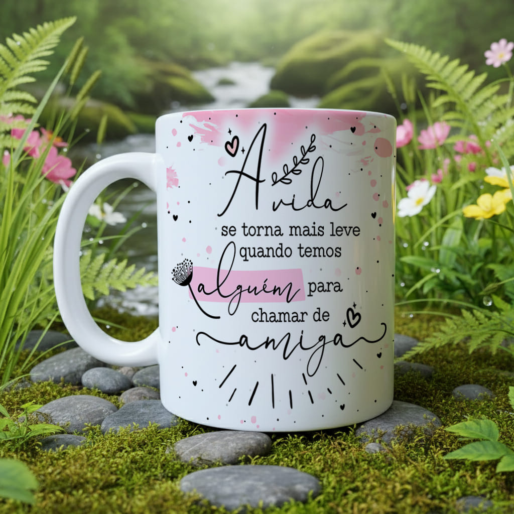 Arte Para Caneca Amizade Alguém Para Chamar de Amiga