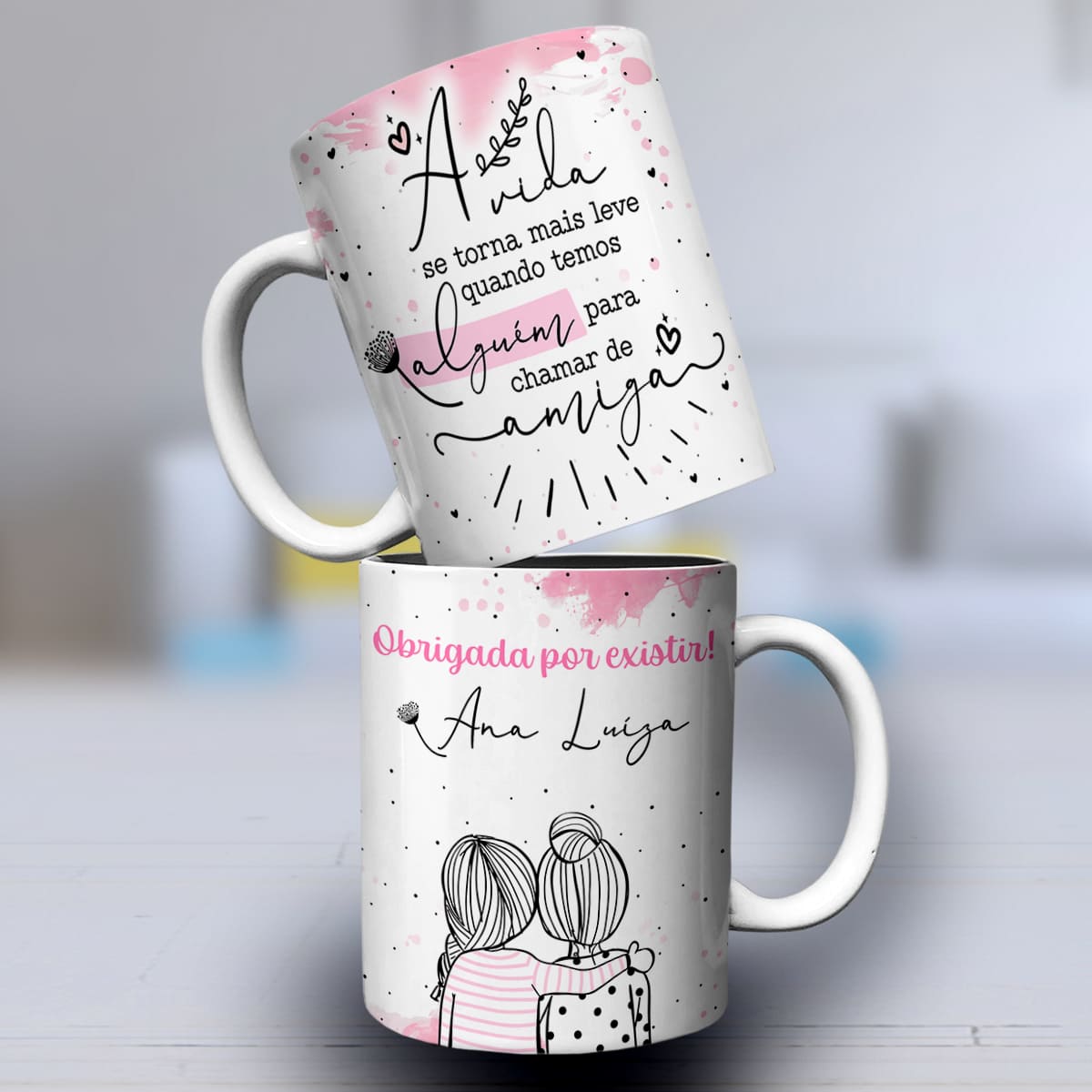 Arte Para Caneca Amizade Alguém Para Chamar de Amiga