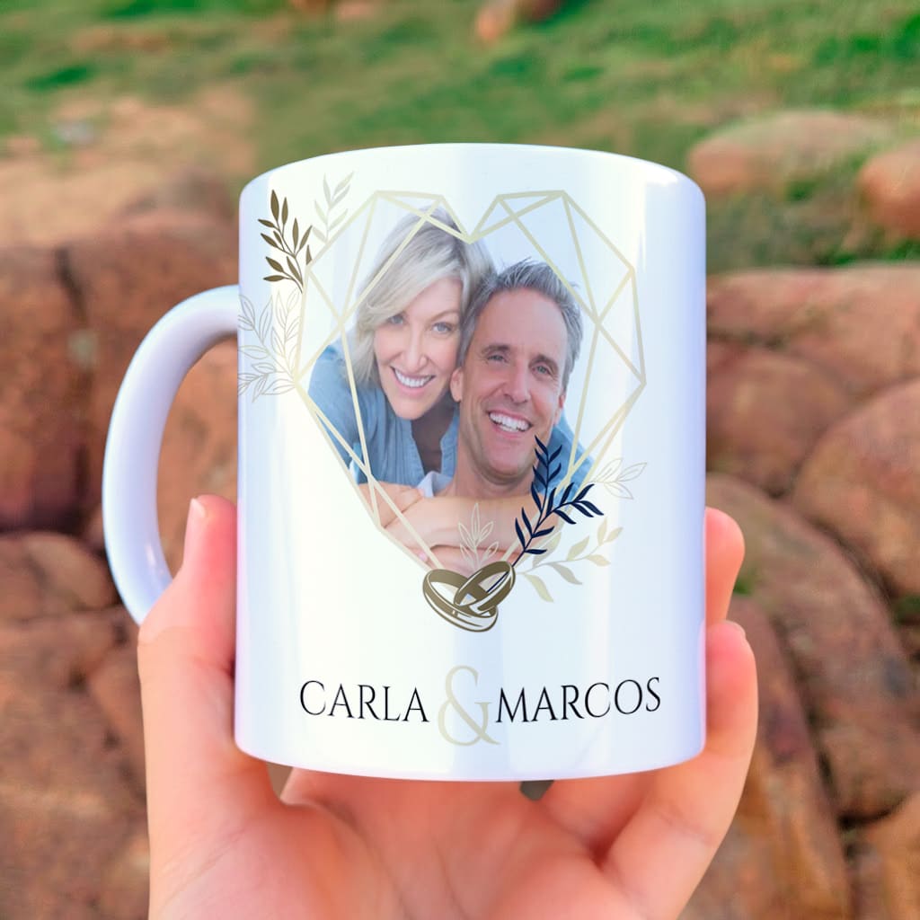 Arte Para Caneca Bodas de Pérola 30 Anos de Casados Com Foto - Arquivo Digital Sublimação - Imagem 3