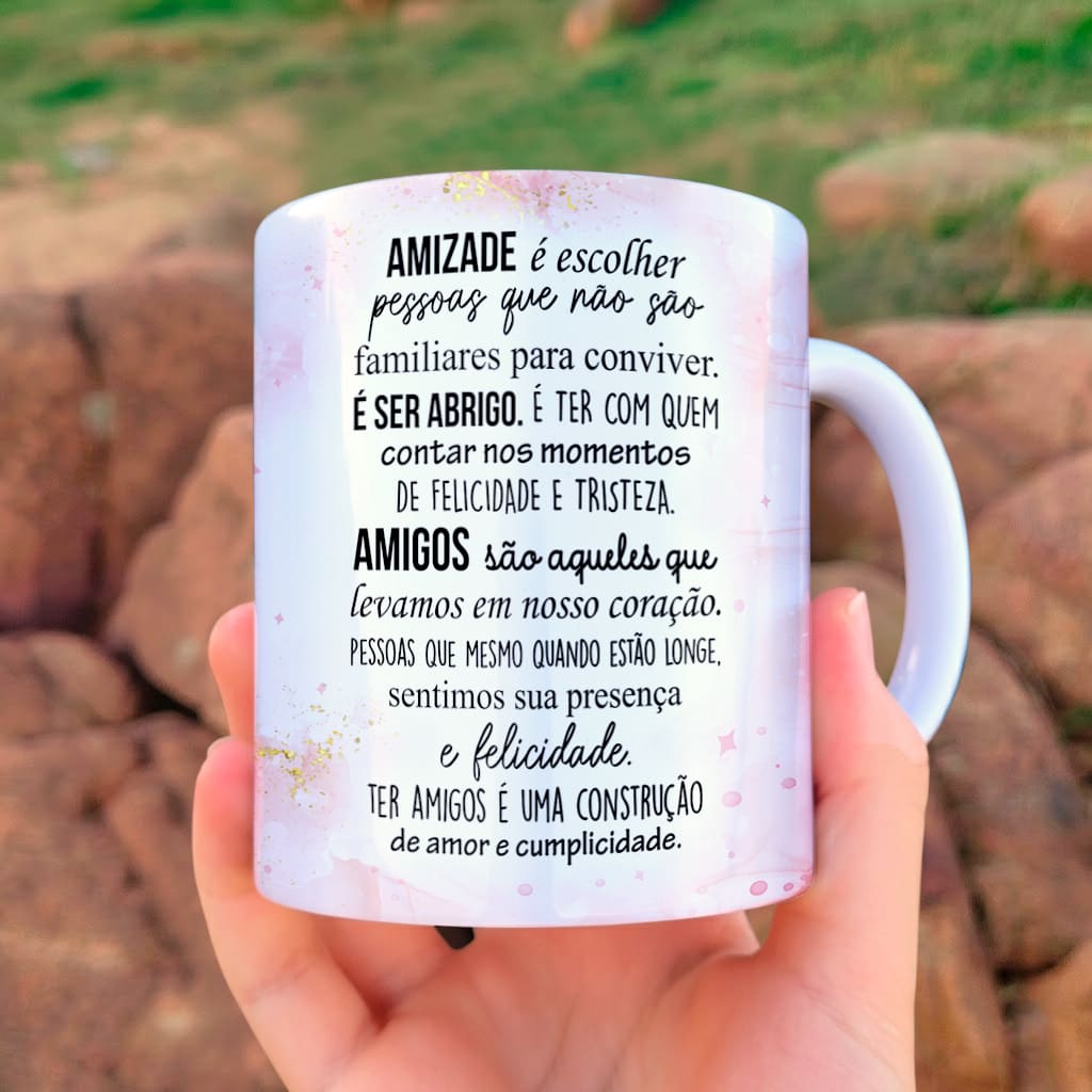 Arte Para Caneca Grandes Amigas Amizade Com Nome - Arquivo Digital Sublimação - Imagem 3