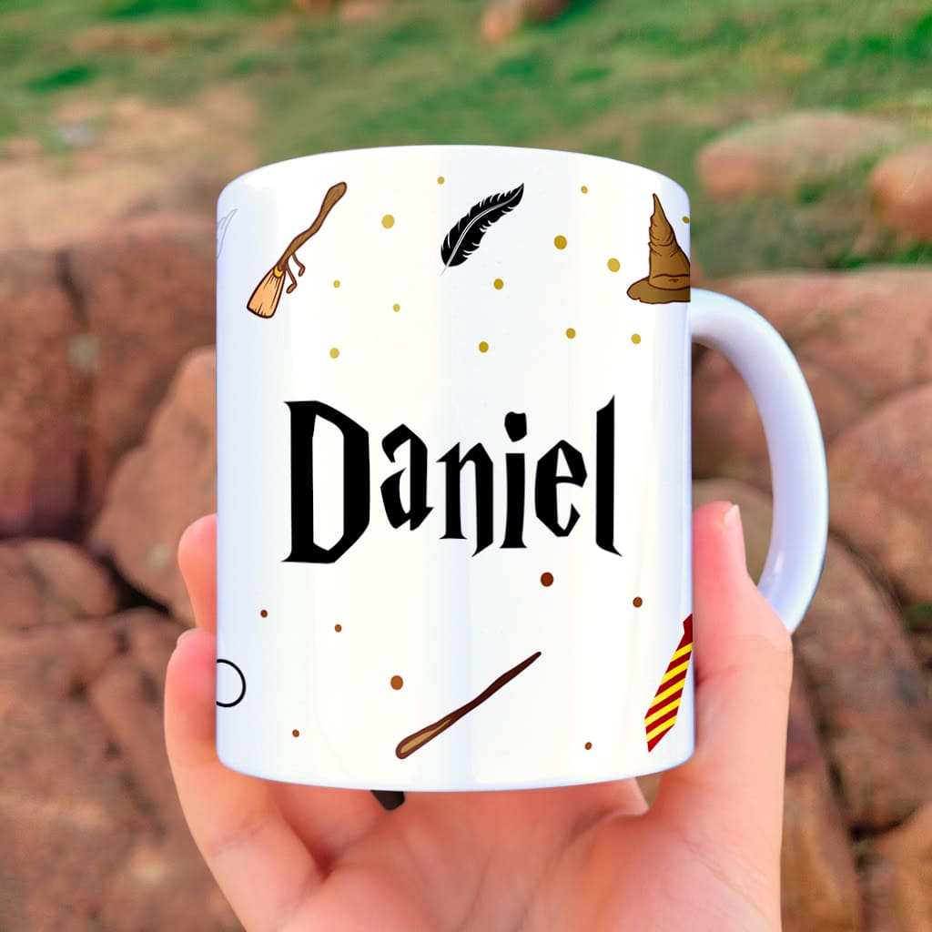 Arte Para Caneca Harry Potter Com Nome - Arquivo Digital Sublimação - Imagem 2