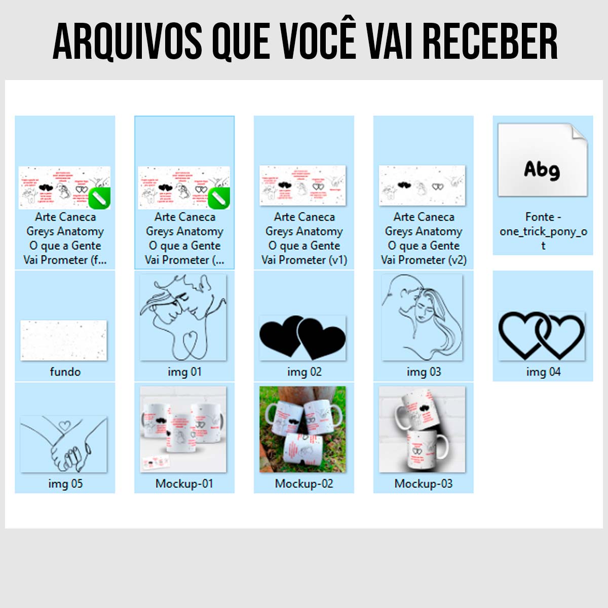 Arte Para Caneca Greys Anatomy O Que a Gente Vai Prometer um Pro Outro - Arquivo Digital Sublimação - Imagem 4