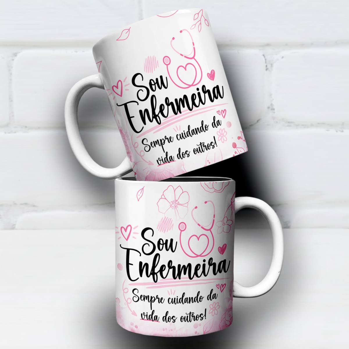 Arte Para Caneca Enfermagem Sou Enfermeira - Arquivo Digital Sublimação - Imagem 4