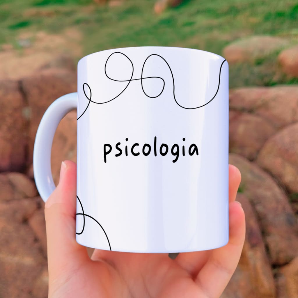 Arte Para Caneca Profissões Psicologia Minimalista - Arquivo Digital Sublimação - Imagem 2