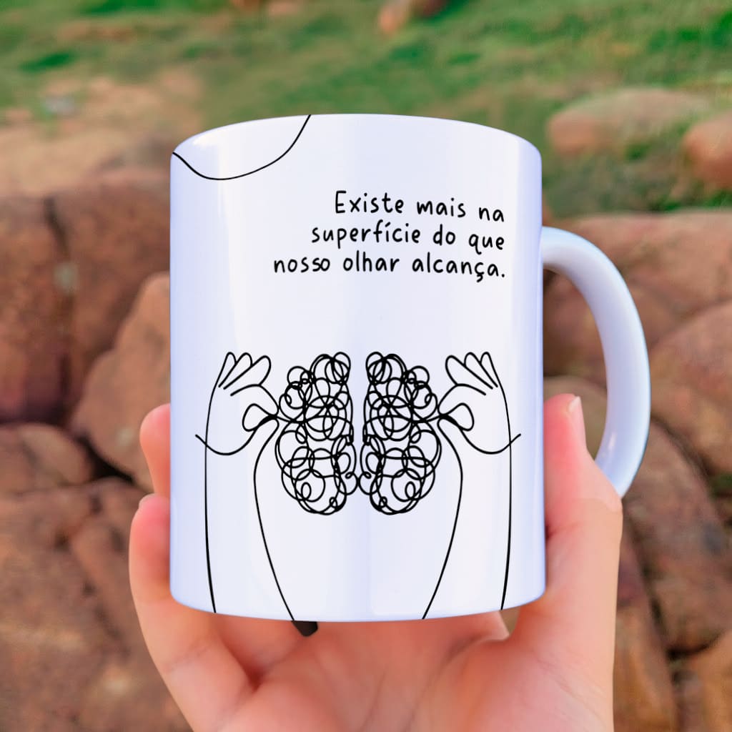 Arte Para Caneca Profissões Psicologia Minimalista - Arquivo Digital Sublimação - Imagem 3