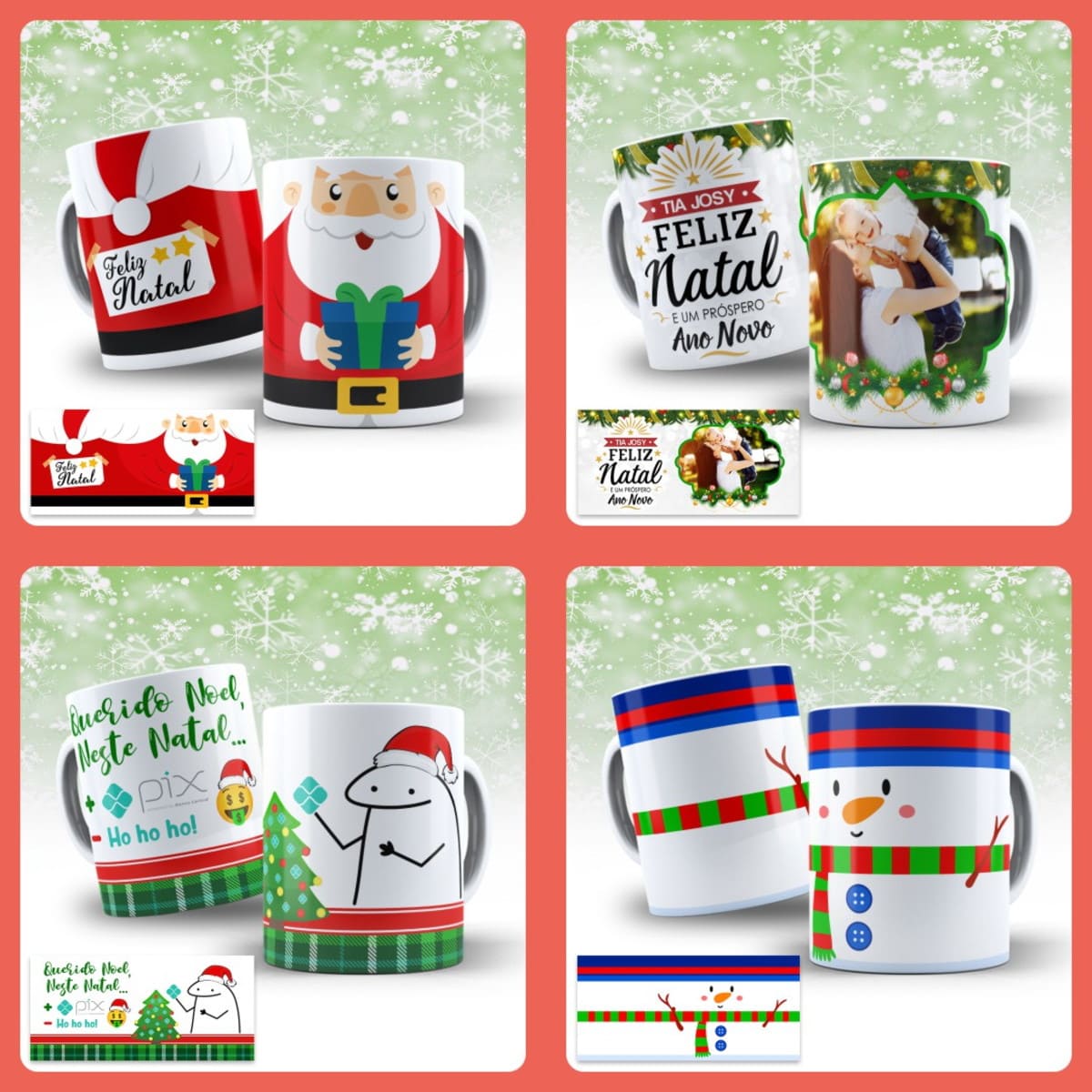 Pack de Artes Para Caneca de Natal Para Sublimação - 12 Artes - Imagem 4