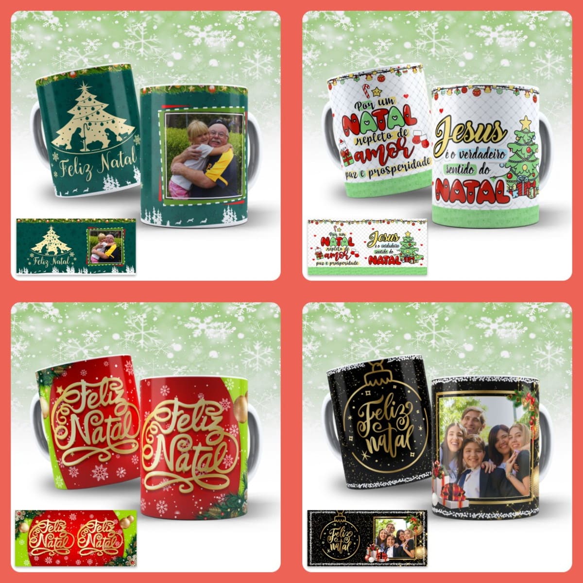 Pack de Artes Para Caneca de Natal Para Sublimação - 12 Artes - Imagem 3