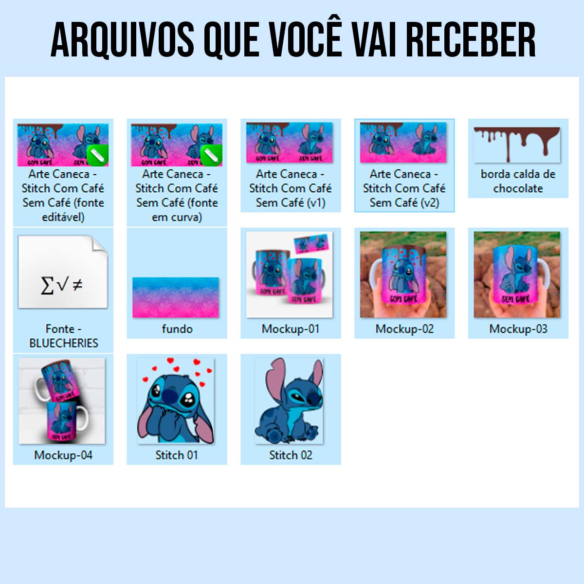 Arquivos da arte digital para caneca Stitch com personagem animado com café e sonolento sem café.