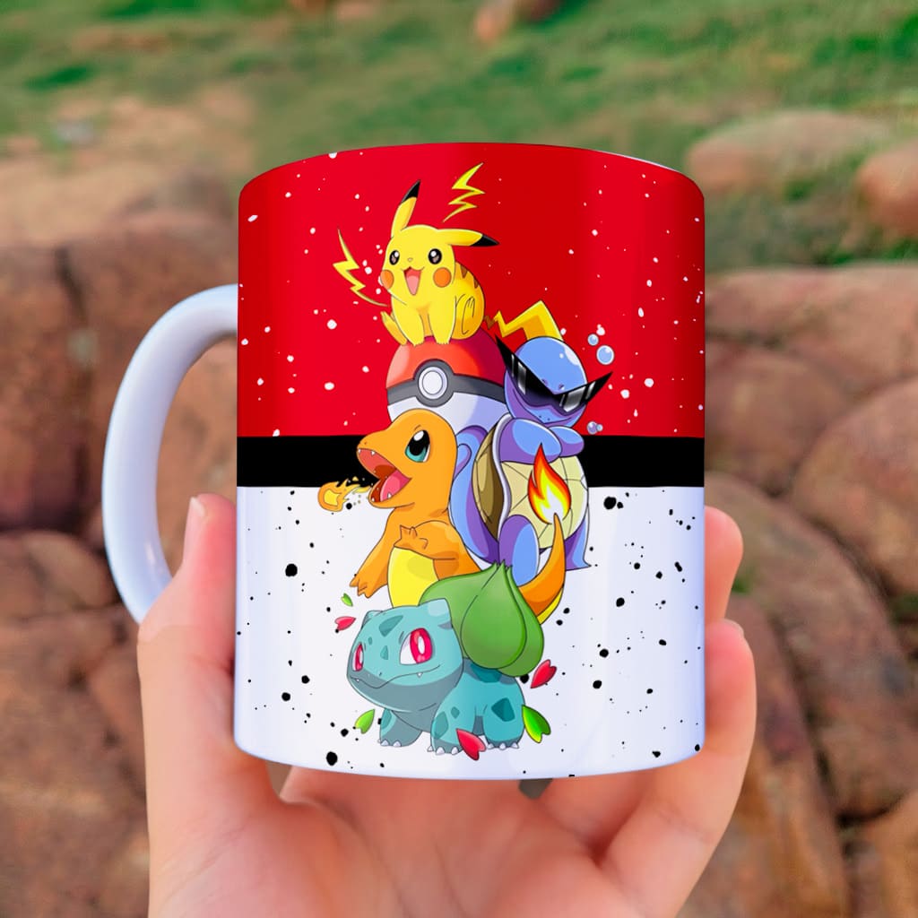 Arte Para Caneca Pokemon Pikachu Com Nome - Arquivo Digital Sublimação - Imagem 3