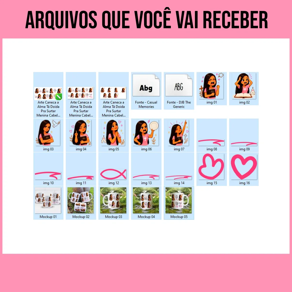 arquivos da arte para caneca a alma tá doida pra surtar menina com frases divertidas, ilustrações de menina e mensagem de fé sobre manter a calma
