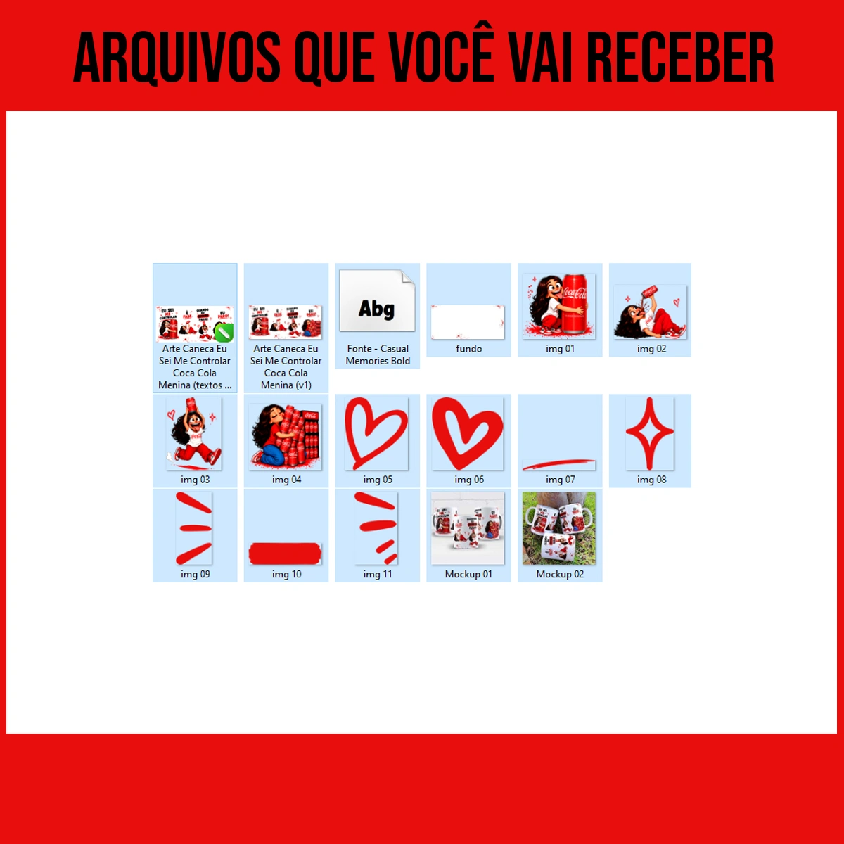 arquivos da arte para caneca eu sei me controlar é fase coca cola menina com frases "Eu sei me controlar", "É fase" e "Quando eu quiser parar eu paro" ao lado de personagem feminina abraçada com uma lata de coca cola